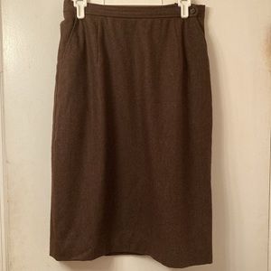 Evan Piccone brown wool lined skirt